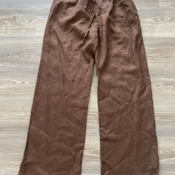 Elegant Brown Women's Trousers - Picture 4 of 8